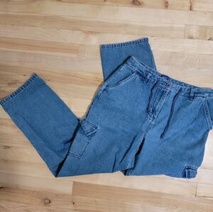 Basic Editions Cargo Baggy Jeans Size 8